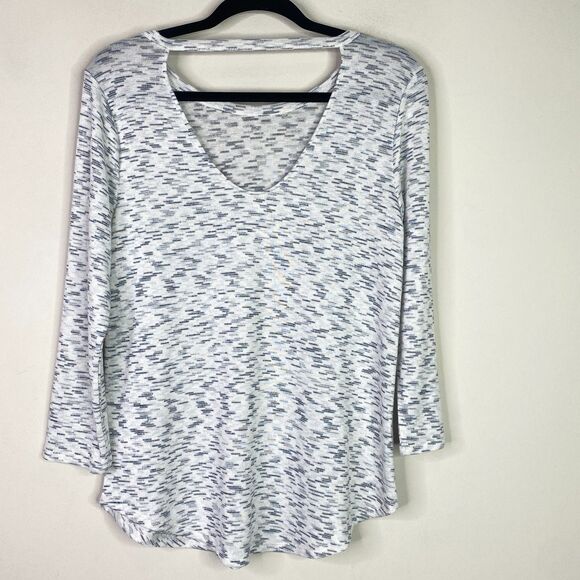 LOFT Space Dye Knit Tee Women's Size Small - Picture 5 of 6